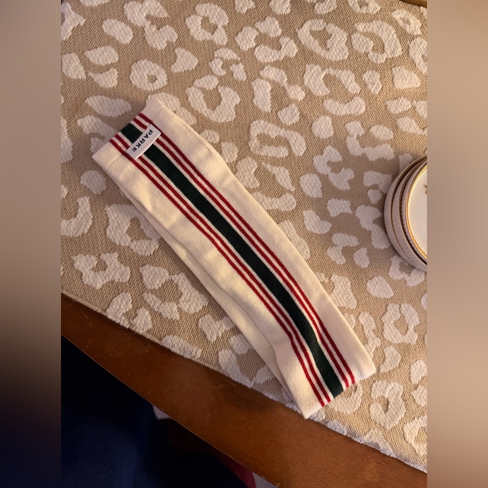 Parke Hair Band in Eggnog Stripe